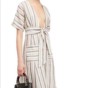 Free people Monday striped midi dress